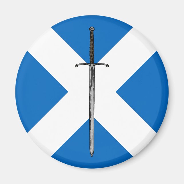 Imán Bruce Sword en Saltire (Frente)
