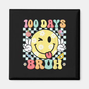 Imán Bruh 100 Días De Sonrisa Graciosa Escolar Cara Al 