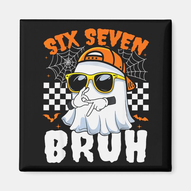 Imán Bruh 67 Halloween Divertido Seis Siete Meme Brainr (Frente)