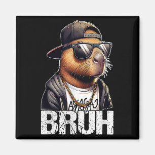 Imán Bruh Capybara Sungles Boys Hombres Funny Capybara 