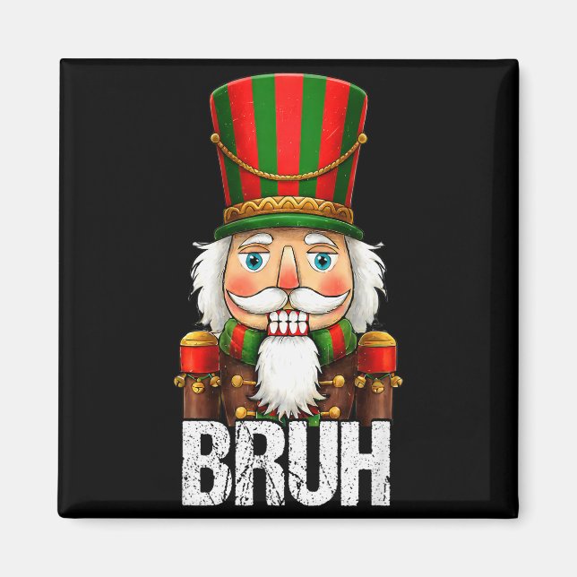 Imán Bruh Christmas Nutcracker Santa Claus Holiday Xmas (Frente)
