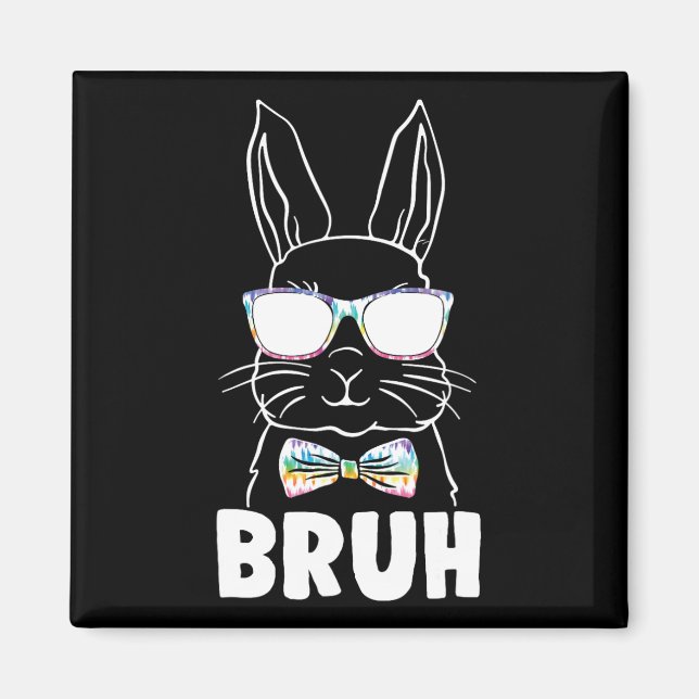 Imán Bruh Easter Day Funny Rabbit Bunny Face Gles Easte (Frente)