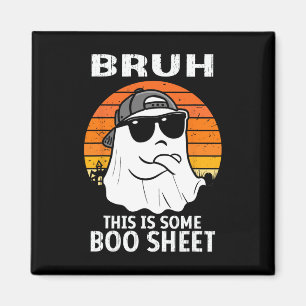 Imán Bruh, Esta Es Una Hoja De Boo Fantasma Halloween