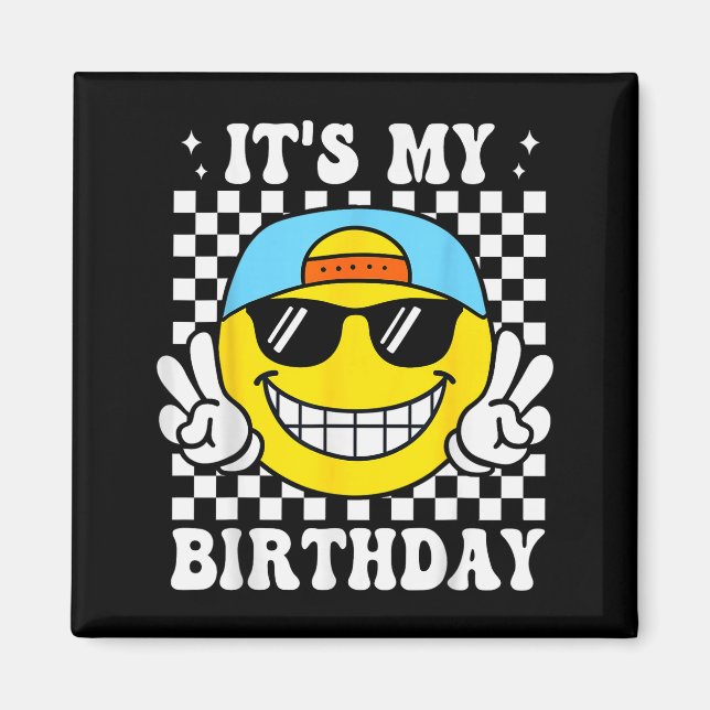 Imán Bruh It's My Birthday Peace Sign Smile Birthday Fo (Frente)