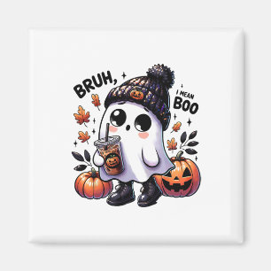 Imán Bruh Me Refiero A Boo Gracioso Fantasma Jack O Lan