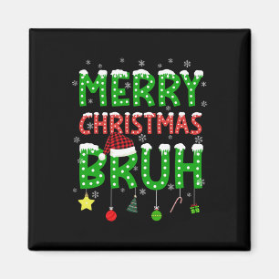 Imán Bruh Navidades Red Plaid Adolescentes Niños Niños