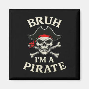 Imán Bruh Pirate Lazy Skull Bandana Costume finge que s