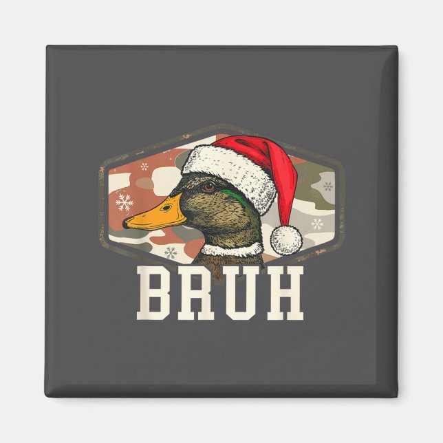 Imán Bruh Santa Duck Hunting Camo Hat Men Women Kids Xm (Frente)