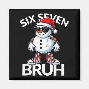 Imán Bruh Seis Siete 6 7 Meme Navidad Divertida Xmas Ho