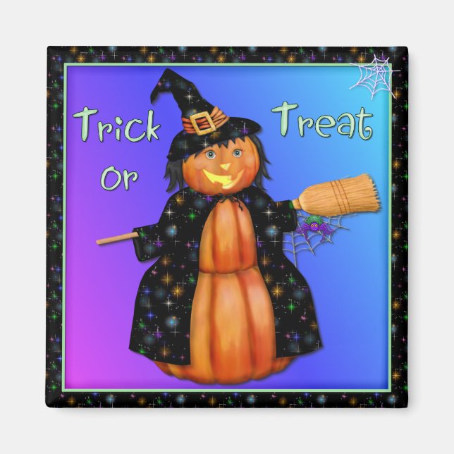 Imán Bruja de calabaza (Frente)