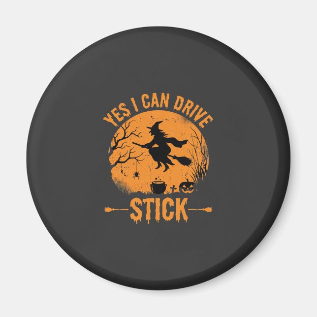 Imán Bruja de Halloween Drive Stick Gráfico_1 (Frente)