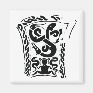 Imán Bruja de la serpiente piedra vikinga Gotland histo