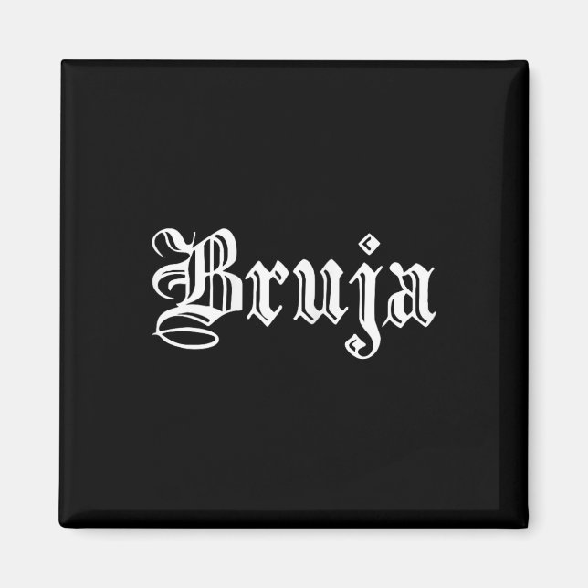 Imán Bruja Dia de Muertos Bruja Mexicana Halloween Latí (Frente)