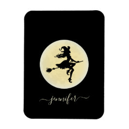 Imán Bruja en una escoba personalizada