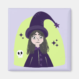 Imán Bruja Encantadora Enfadada Adorable
