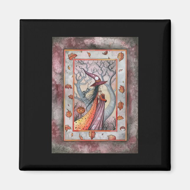 Imán Bruja mística de Halloween de Molly Harrison (Frente)