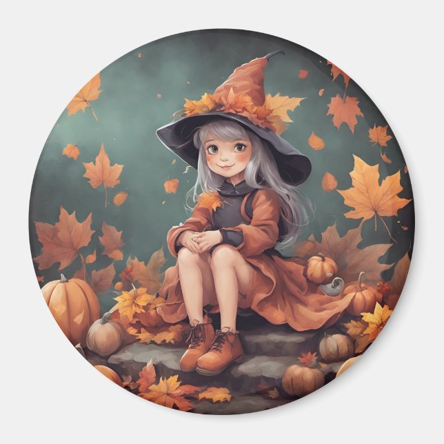 Imán Bruja pequeña de otoño (Frente)
