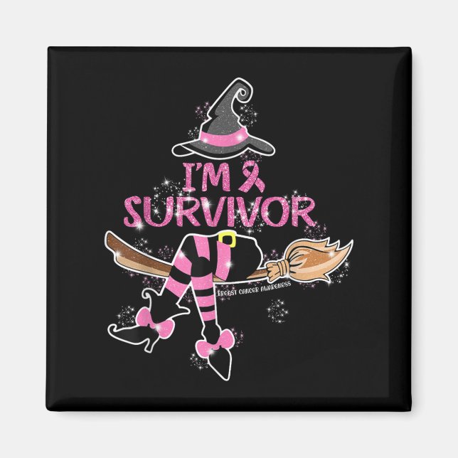 Imán Bruja Soy Una Superviviente Halloween Conciencia D (Frente)