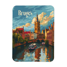 Imán Brujas Bélgica arte vintage