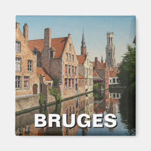 Imán Brujas Bélgica Viaje de recuerdo Vintage