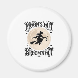 Imán Brujas Halloween Lunas Fuera Escobas Fuera