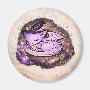 Imán Brujita Dragón Dormido Adorable