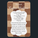 Imán Brunch Coffee Muffin Recipe Magnet<br><div class="desc">The perfect housewarming gift for the coffee-obsessed! This high-quality recipe magnet isn't just a kitchen tool—it's a decorative keepsake that brings the aroma of fresh muffins to any home.</div>