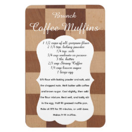 Imán Brunch Coffee Muffin Recipe Magnet