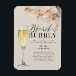 Imán brunch y burbujeante Pampas de la ducha de novia I<br><div class="desc">Pampas botánicas pasto secado botánico moderno rústico terracota escritura de verano natural elegante diseño elegante de ducha de novia</div>