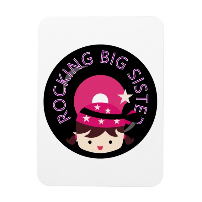 Imán Brunette Rocking Big Sister (Vertical)