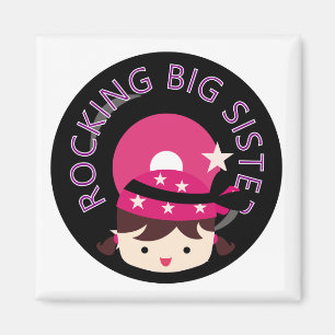 Imán Brunette Rocking Big Sister