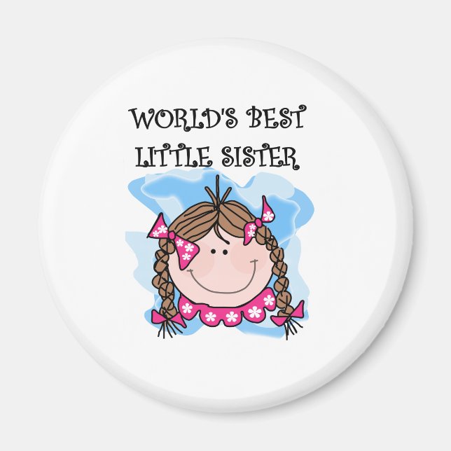 Imán Brunettte Mejor Hermana Pequeña (Frente)