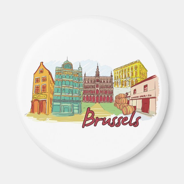 Imán Bruselas, ciudad famosa de Bélgica (Frente)