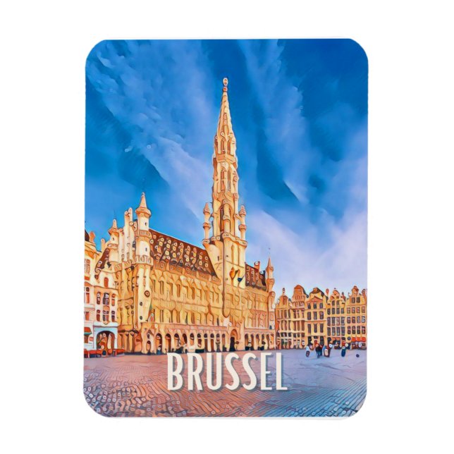 Imán Bruxelles Belgique Photo Vintage (Vertical)