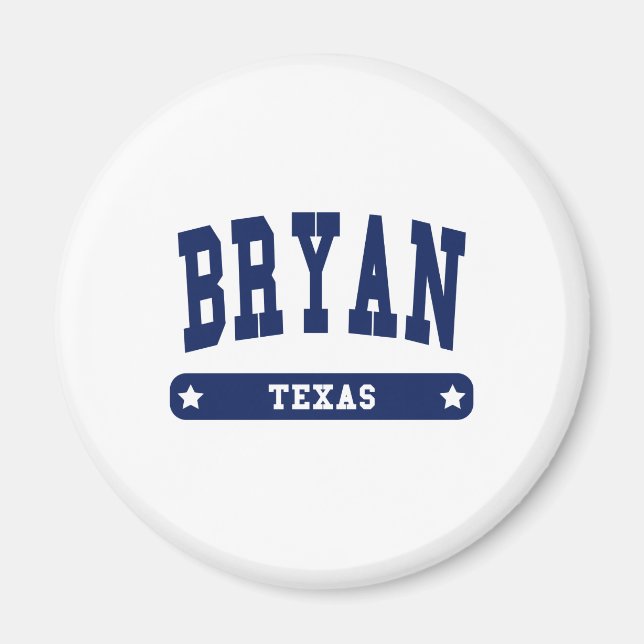 Imán Bryan Texas College Style t camisetas (Frente)