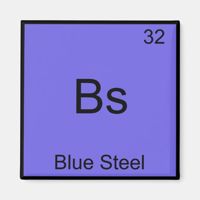 Imán Bs - Camiseta de símbolo de elemento de química di (Frente)