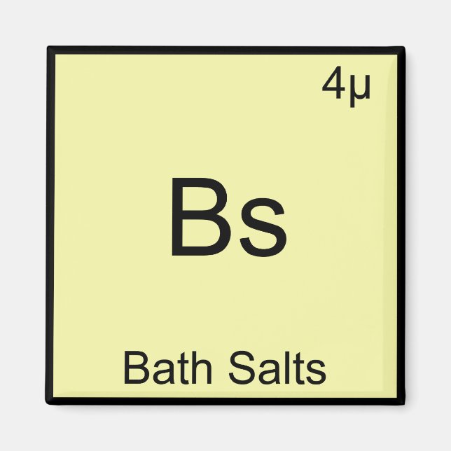 Imán Bs - Sal De Baño Elemento Gracioso Meme Tee Químic (Frente)