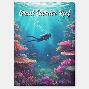 Imán Buceador de Scuba Gran Barrera de Arrecifes