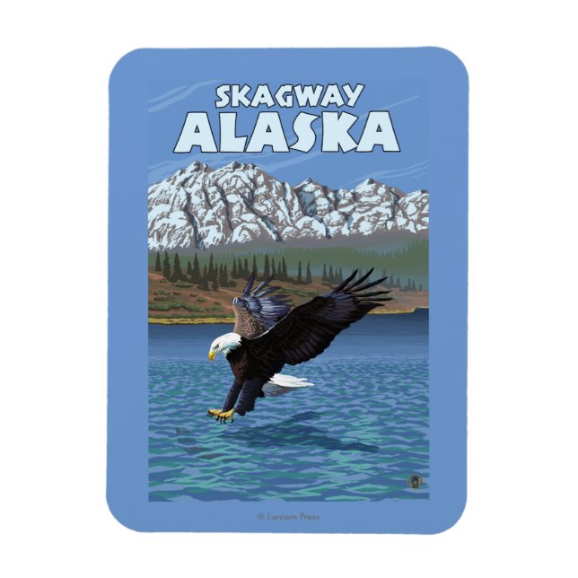Imán Buceo con águila calva - Skagway, Alaska (Vertical)