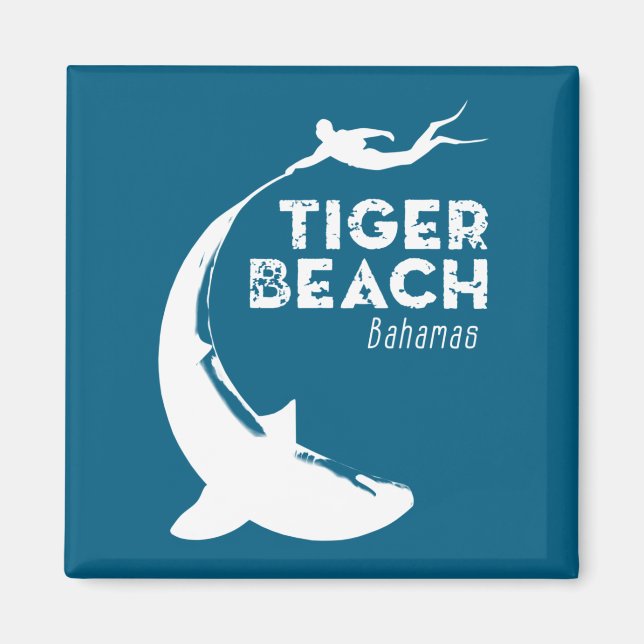 Imán Buceo con Tiburones en Tiger Beach (Frente)