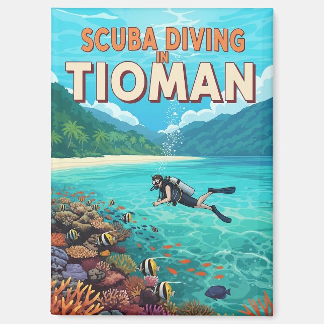 Imán Buceo de escuba de tioman malayo (Anverso)