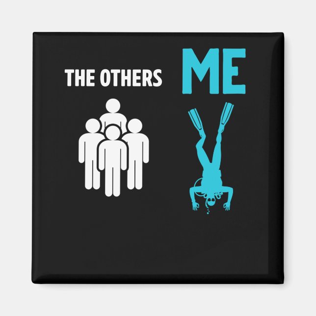 Imán Buceo divertido en Scuba (Frente)