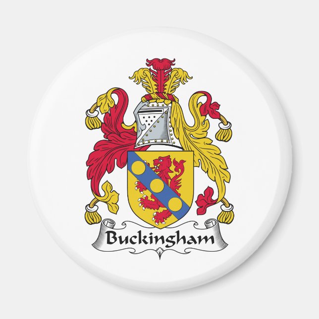 Imán Buckingham Family Crest (Frente)