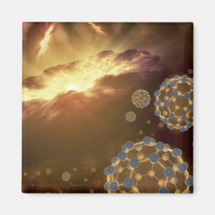 Imán Buckyballs que flota en espacio interestelar