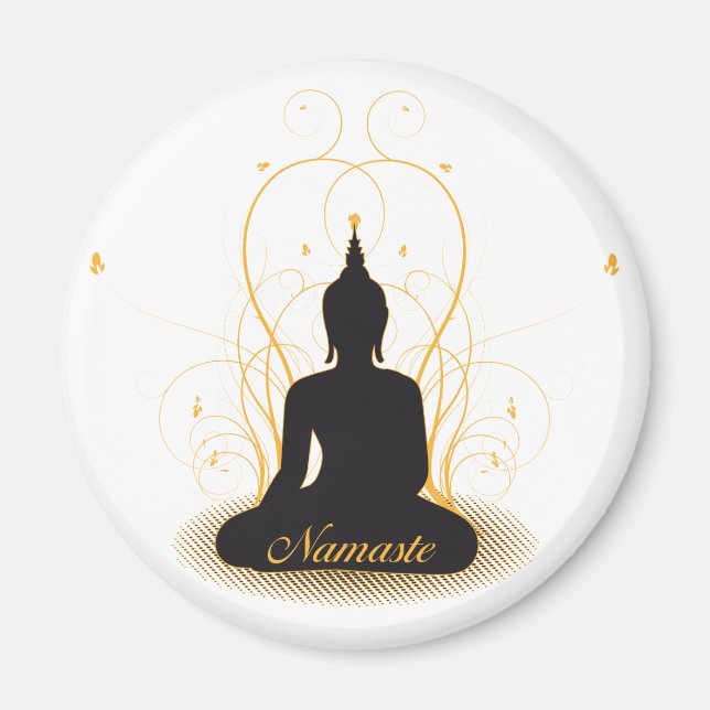 Imán Buda elegante de Namaste (Frente)