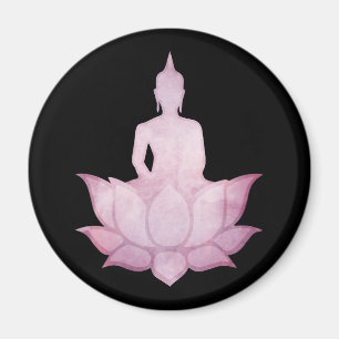 Imán Buda en Lotus Pink
