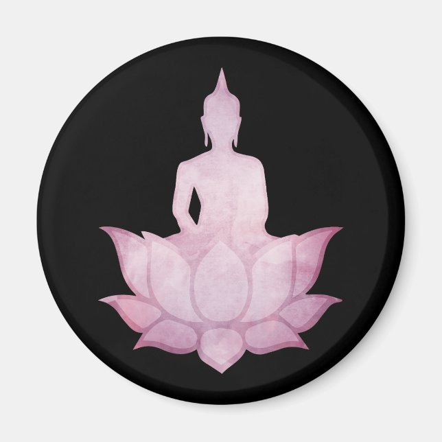 Imán Buda en Lotus Pink (Frente)