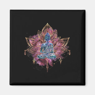 Imán Buda Espiritual en Flor de Loto Meditación Mágica