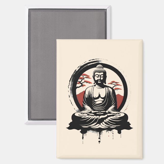Imán Buda japonés Zen (Anverso/Reverso)