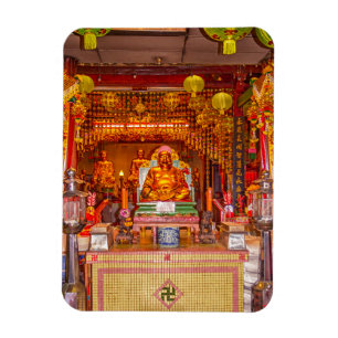 Imán Buda sonriente en el templo chino, Bangkok